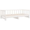 vidaXL Day Bed with Trundle without Mattress White 90x200 cm Solid Wood