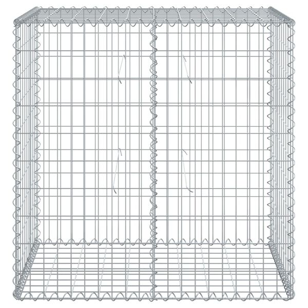 vidaXL Gabion Basket with Cover 100x50x100 cm Galvanised Iron