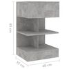 vidaXL Bedside Cabinets 2 pcs Concrete Grey 40x35x65 cm
