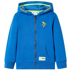 vidaXL Kids' Hooded Sweatshirt with Zip Blue 92