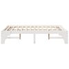 vidaXL Bed Frame White 135 x 190 cm Solid Pine Wood
