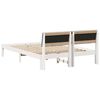 vidaXL Bed frame White and light grey 135 x 190 cm Solid pine wood