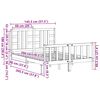 vidaXL Bed Frame without Mattress 140x200 cm Solid Wood Pine