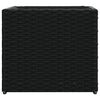 vidaXL Garden Planter Black 36x30x32 cm Poly Rattan