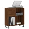 vidaXL Record Cabinet Brown Oak 84.5x38x89 cm Engineered Wood