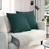 vidaXL Sofa Pillows 2 pcs Dark Green 80 x 80 cm Fabric
