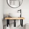 vidaXL Basin Shelf Wall Mounted Steel and Solid Wood Acacia