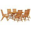 vidaXL Garden Dining Set 7 pcs Brown Solid Acacia Wood