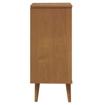 vidaXL Drawer Cabinet MOLDE Brown 40x35x82 cm Solid Wood Pine