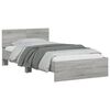 vidaXL Bed Frame without Mattress with Headboard Grey Sonoma 100x200 cm