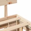 vidaXL Bed Frame with Headboard Natural 135 x 190 cm Solid Pine Wood