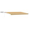 vidaXL Electric Retractable Awning Yellow, Grey and White 4.5 x 3 m