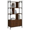 vidaXL Bookcase with Doors Brown Oak 76.5x30x154.5 cm Engineered Wood