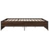 vidaXL Bed Frame without Mattress Brown Oak 180x200 cm Super King