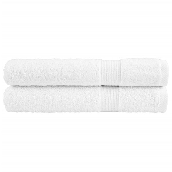 vidaXL Premium Towels "SOLUND" 2 pcs White 100x200 cm 600 gsm