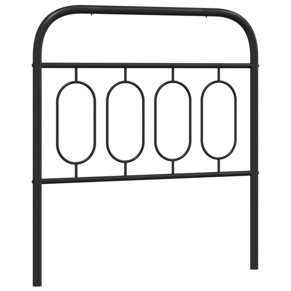 vidaXL Metal Headboard Black 80 cm