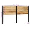 vidaXL Headboard 180 cm Solid Wood Mango and Iron