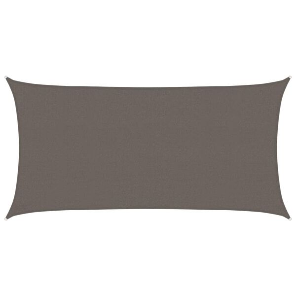 vidaXL Sunshade Sail 160 g/m&sup2; Anthracite 2.5x5 m HDPE