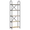 vidaXL Bookshelf 5-Tier 60 x 30 x 183 cm Engineered wood Sonoma Oak