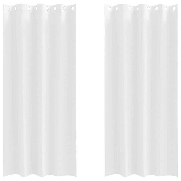 vidaXL Blackout Curtains with Rings 2 pcs Pure White 260 x 140 cm