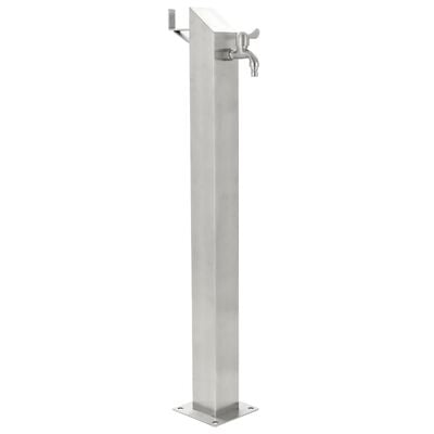 vidaXL Garden Water Column Stainless Steel Square 95 cm