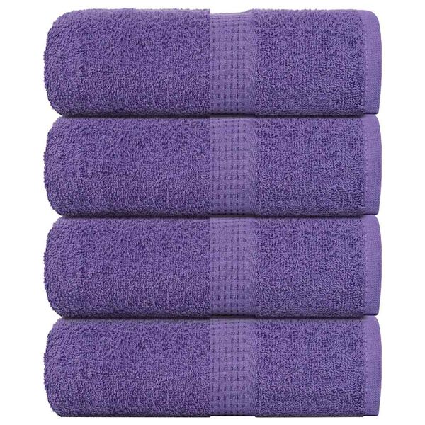 vidaXL Guest Towels "FROGN" 4 pcs Purple 30x50 cm 360 gsm