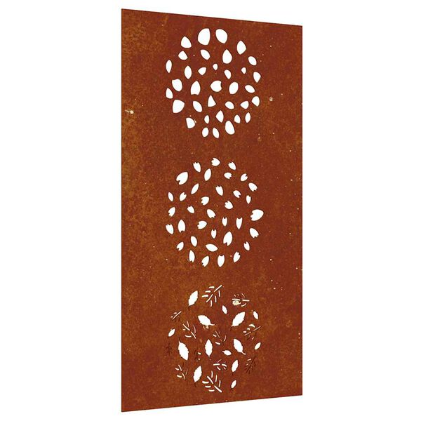 vidaXL Garden Wall Decoration 105x55 cm Corten Steel Leaf Design