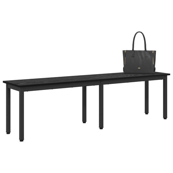 vidaXL Bench Black Oak 160 x 35 x 45 cm Engineered Wood