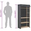 vidaXL 3-Tier Wardrobe Grey 79x40x170 cm Fabric