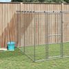 vidaXL Outdoor Dog Kennel Galvanised Steel with Roof 12.1 m&sup2;