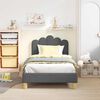 vidaXL Children's Bed Frame with Headboard Dark Grey 80 x 160 cm
