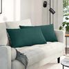 vidaXL Sofa Pillows 2 pcs Dark Green 80 x 40 cm Fabric