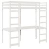 vidaXL Loft Bed Frame White 75 x 190 cm Solid Pine Wood