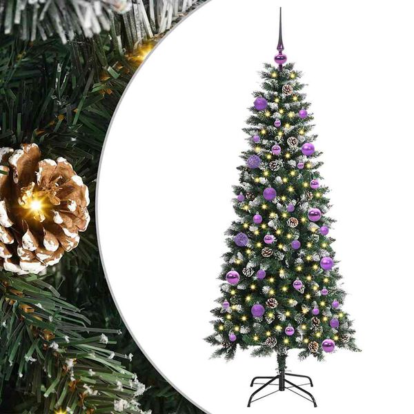 vidaXL Artificial Christmas Tree with 150 LEDs with Stand Green 150 cm