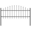vidaXL Garden Fence Grey 170 x 115 cm Powder-Coated Steel