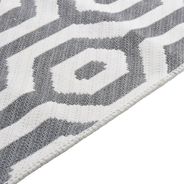 vidaXL Rug Grey 80x150 cm Cotton