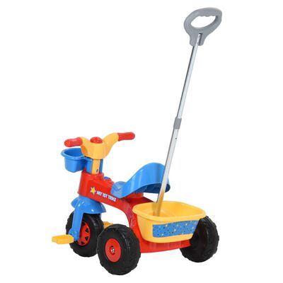 vidaXL Tricycle for Kids with Parent Handle Multicolour