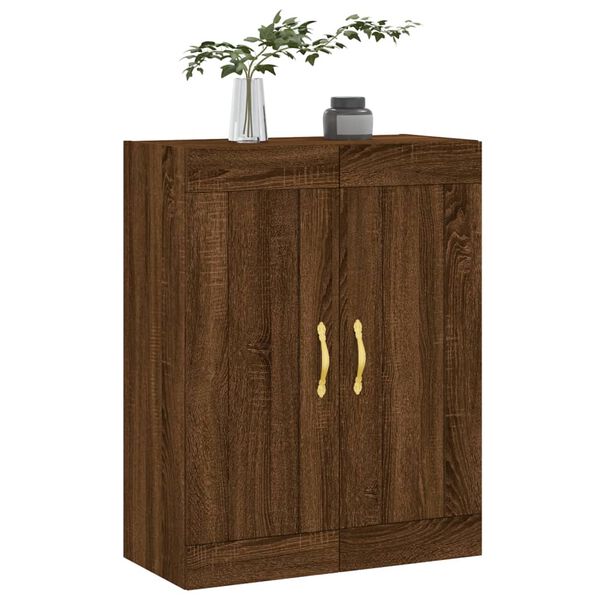 vidaXL Wall Mounted Cabinet Brown Oak 69.5x34x90 cm Engineered Wood