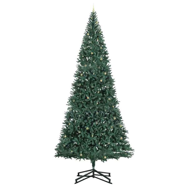 vidaXL Artificial Pre-lit Christmas Tree with Ball Set Green 500 cm