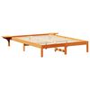 vidaXL Bed Frame Wax Brown 160 x 200 cm Solid Pine Wood
