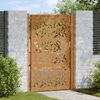vidaXL Garden Gate 100x125 cm Weathering Steel Leaf Design