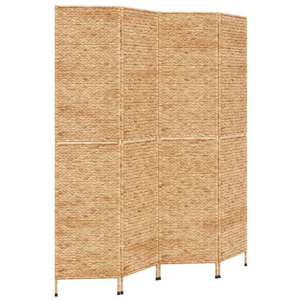 vidaXL Room Divider 4-Panel 163x180 cm Water Hyacinth