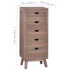 vidaXL Sideboard with 5 Drawers 40x30x100 cm Solid Teak Wood