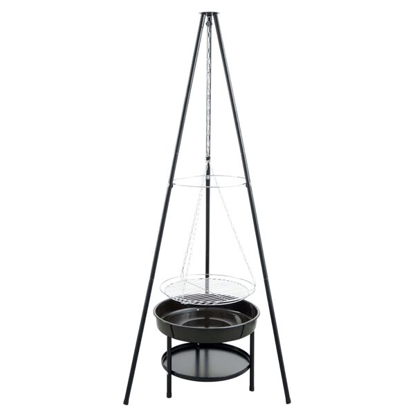 RedFire Garden Barbecue with Tripod and Fire Bowl 50 cm Black