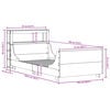 vidaXL Bed Frame without Mattress 75x190 cm Small Single Solid Wood Pine