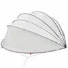 vidaXL Pool Dome Folding Manual Grey and Orange 592 x 590 x 275 cm