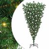 vidaXL Upside-down Artificial Pre-lit Christmas Tree with Ball Set PVC