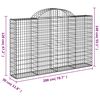 vidaXL Arched Gabion Baskets 3 pcs 200x30x120/140 cm Galvanised Iron