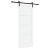 vidaXL Sliding Door 83 x 211 cm Engineered Wood White and Black