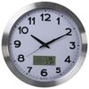 Perel Wall Clock 35 cm White and Sliver